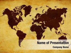 World Map Continents PowerPoint Template