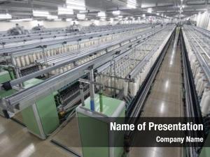 Textile deep perspective spinning machine PowerPoint Template