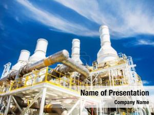 Turbine exhaust gas engine offshore PowerPoint Template