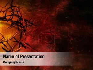 Crown of Thorns on Grunge PowerPoint Template