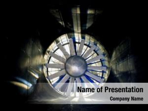 Wind interior industrial tunnel  PowerPoint Template