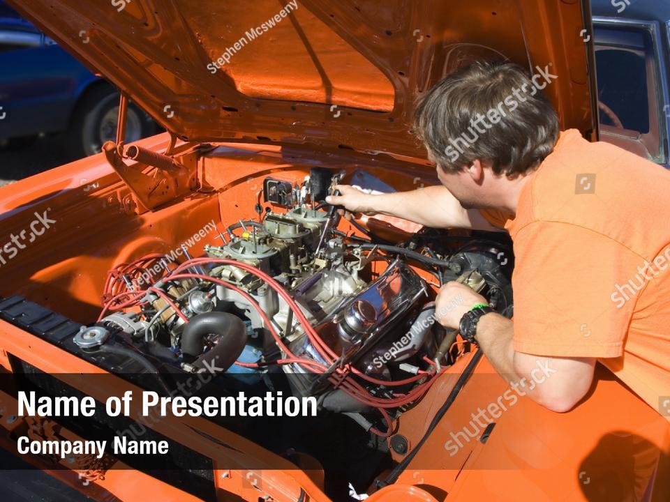 Maintenance Auto Mechanic Repairing PowerPoint Template - Maintenance ...