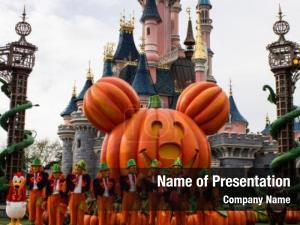 Paris, disneyland paris, france, october PowerPoint Template