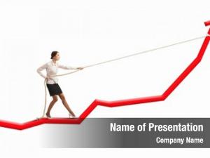 Standing image businesswoman graph 