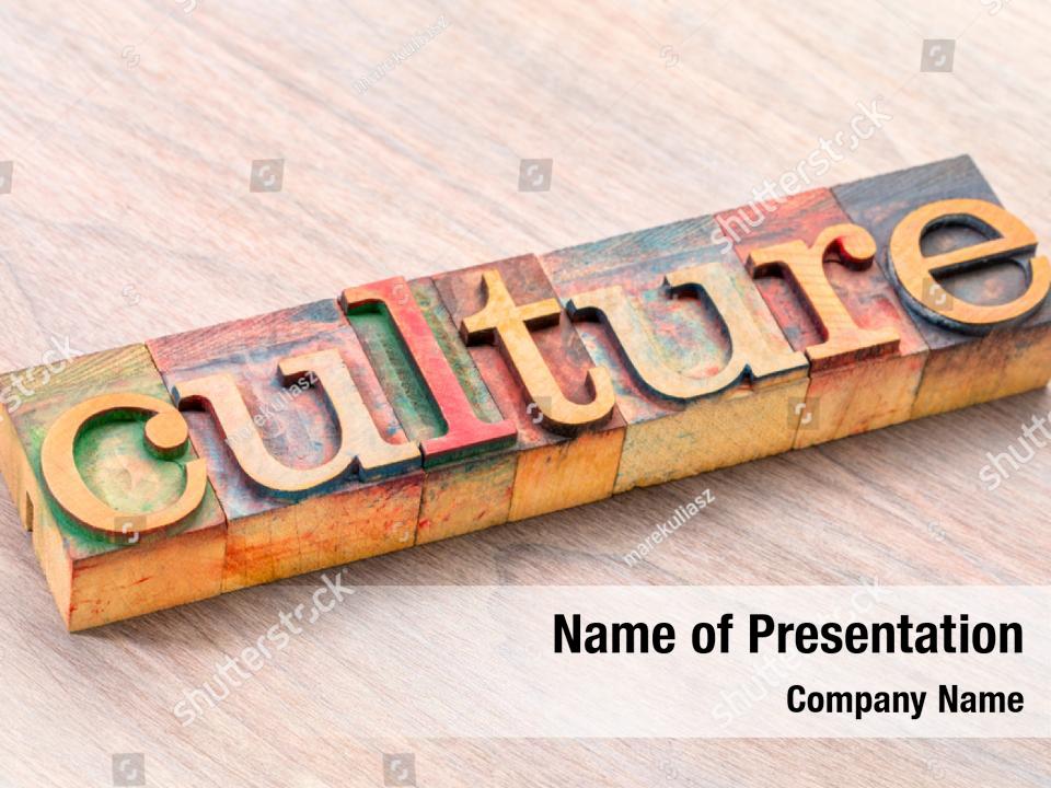 Culture word powerpoint template PowerPoint Template Culture word