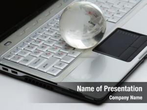 Keyboard crystal glass globe modern notebook