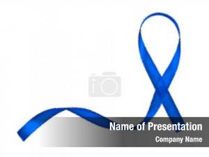 Ribbon awareness blue white 