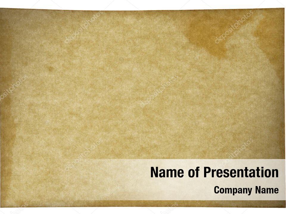 Old grungy papyrus PowerPoint Template - Old grungy papyrus PowerPoint ...