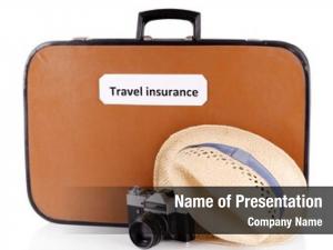 Inscription travel suitcase travel insurance