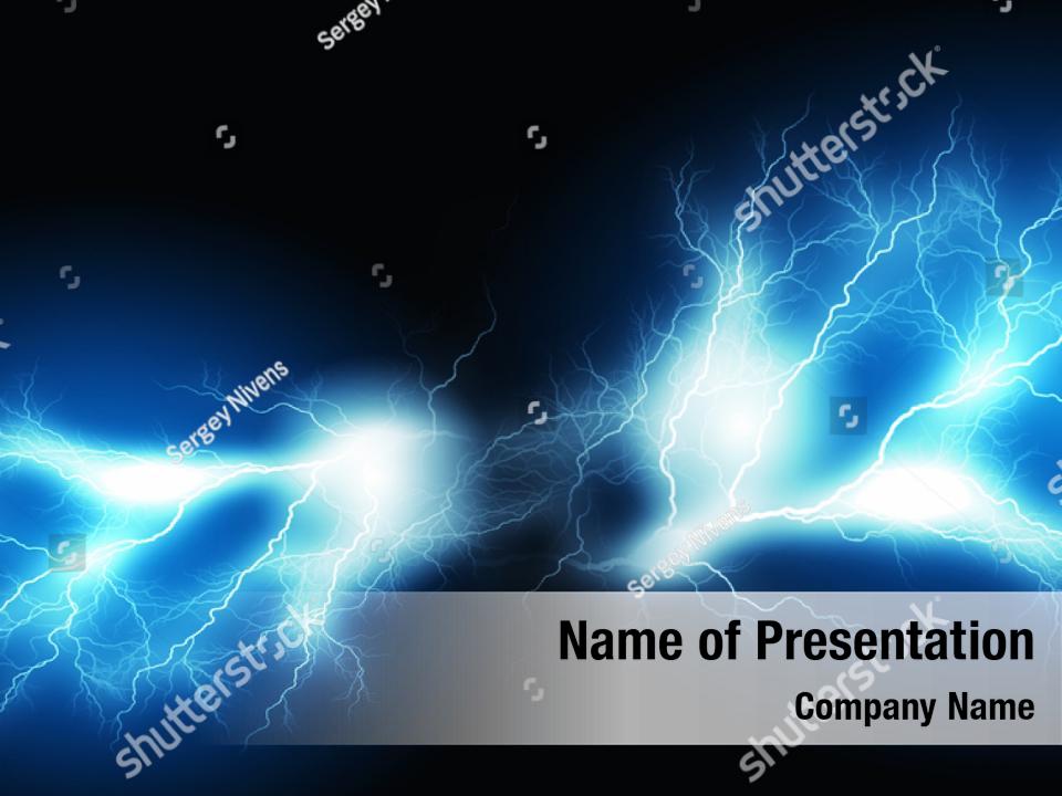 Storm With Lightning PowerPoint Template - Storm With Lightning ...