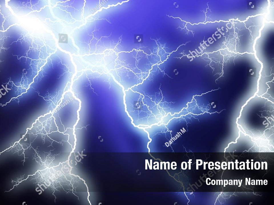 Thunderstorm dark storm clouds PowerPoint Template Thunderstorm dark