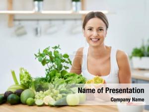 Woman healthy adult green food