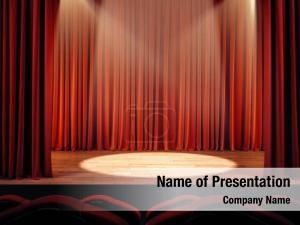 red curtain powerpoint template free download