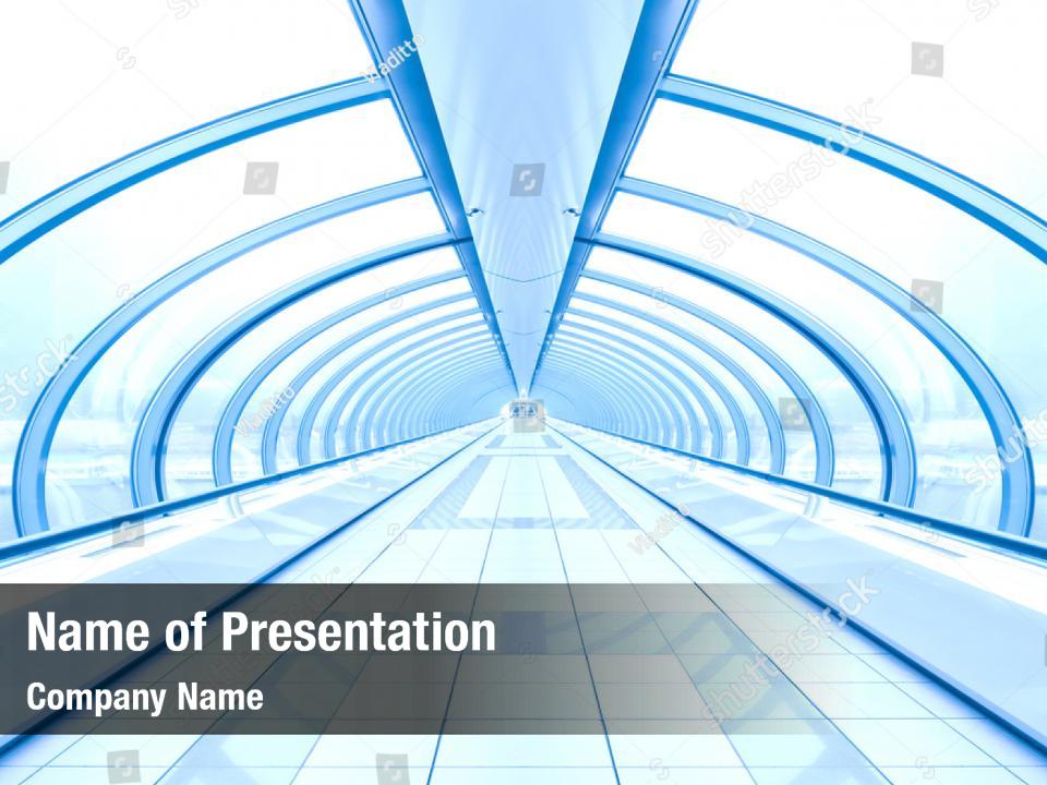 Airport terminal corridor PowerPoint Template - Airport terminal ...