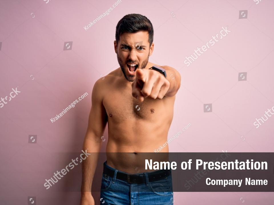 Shirtless Sexy Muscular Powerpoint Template Shirtless Sexy Muscular