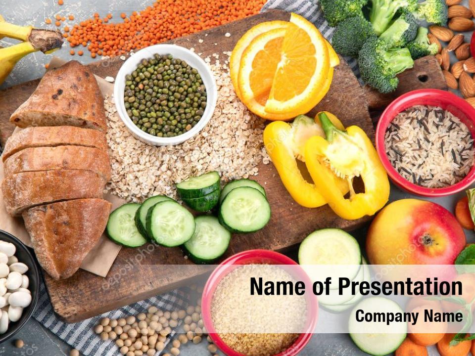 Food rich in carbohydrate PowerPoint Template - Food rich in carbohydrate PowerPoint  Background