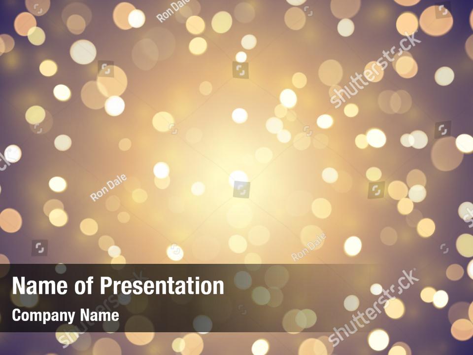 Illuminated abstract light confetti PowerPoint Template Illuminated