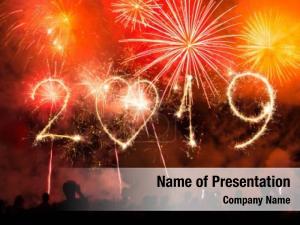 Celebration new 2019 happy PowerPoint Template