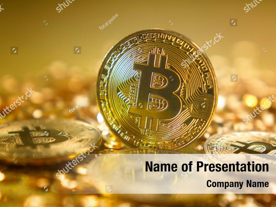 golden bitcoin powerpoint templates