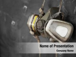 Metal respirator hanging surface  PowerPoint Template