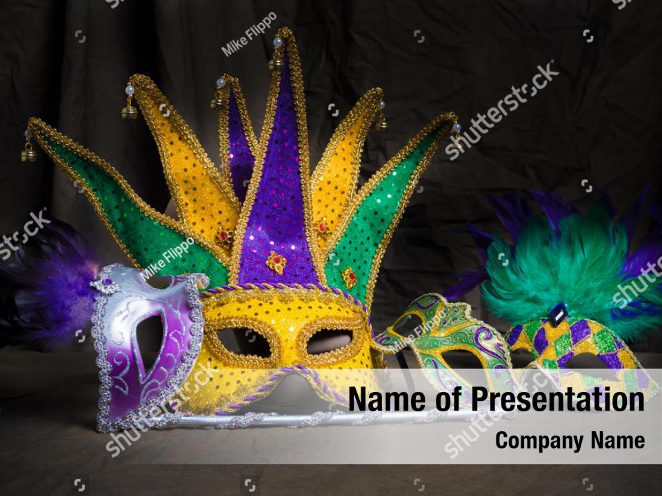 Mardi gras masquerade PowerPoint Template Mardi gras masquerade