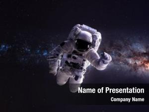 Universe space astronaut galaxy outer PowerPoint Template