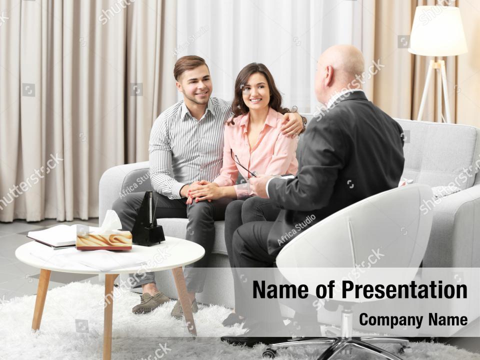 Couple Young Happy Therapy Session Powerpoint Template Couple Young