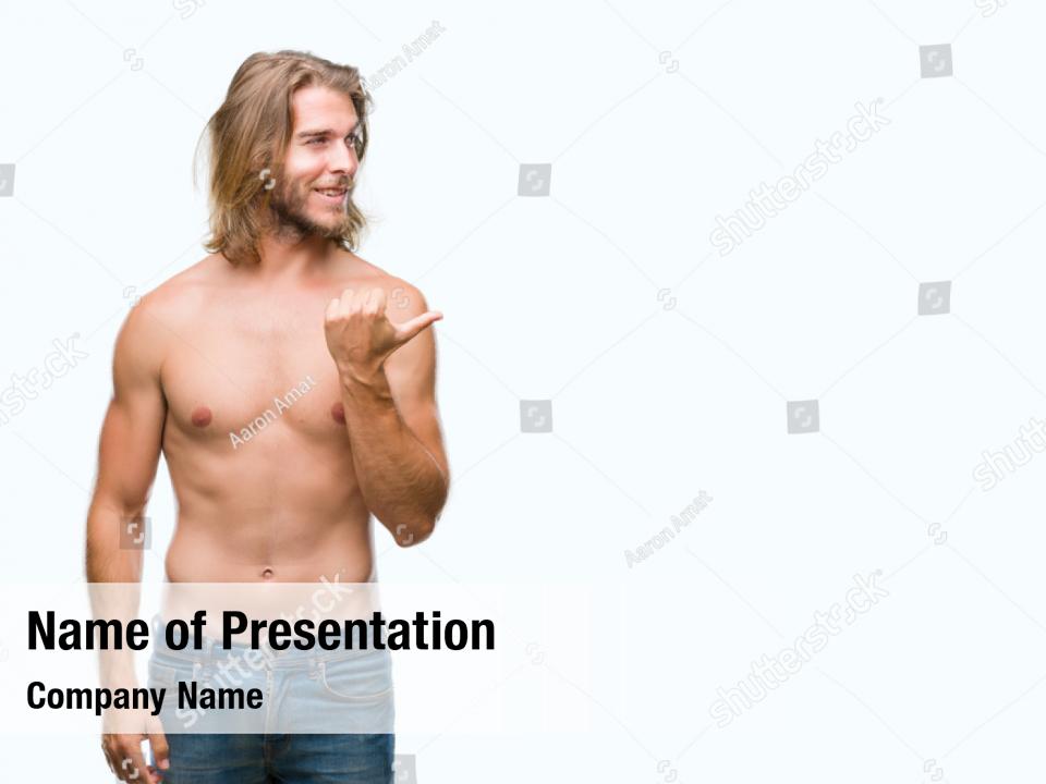 Guy Shirtless Muscular Beard Powerpoint Template Guy Shirtless