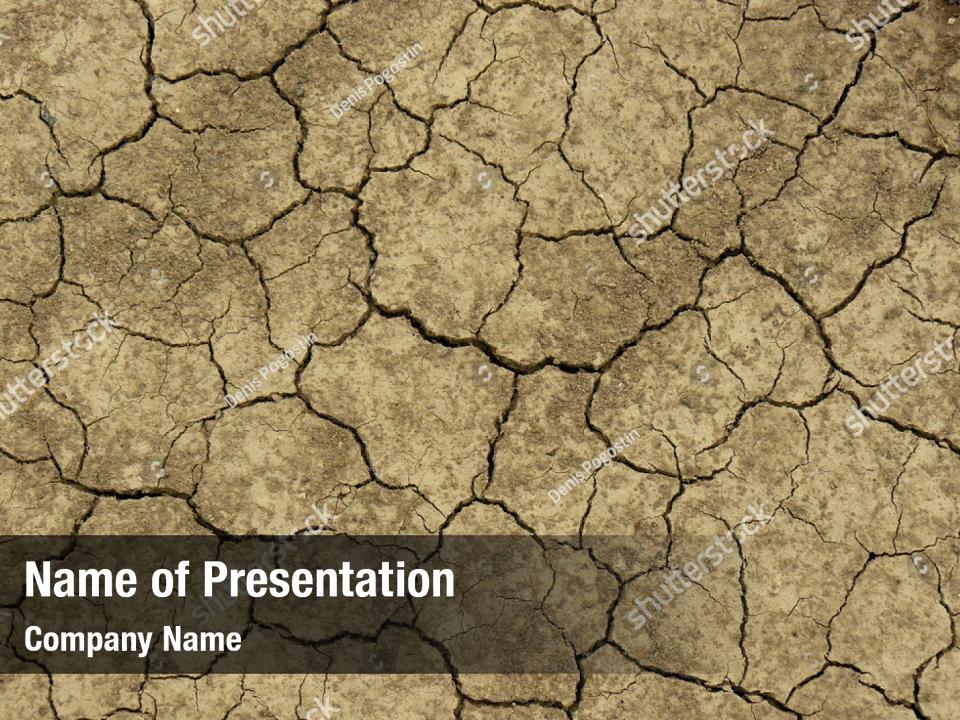 Dry soil with deep PowerPoint Template Dry soil with deep PowerPoint