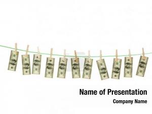 Concept money laundering dollars rope PowerPoint Template