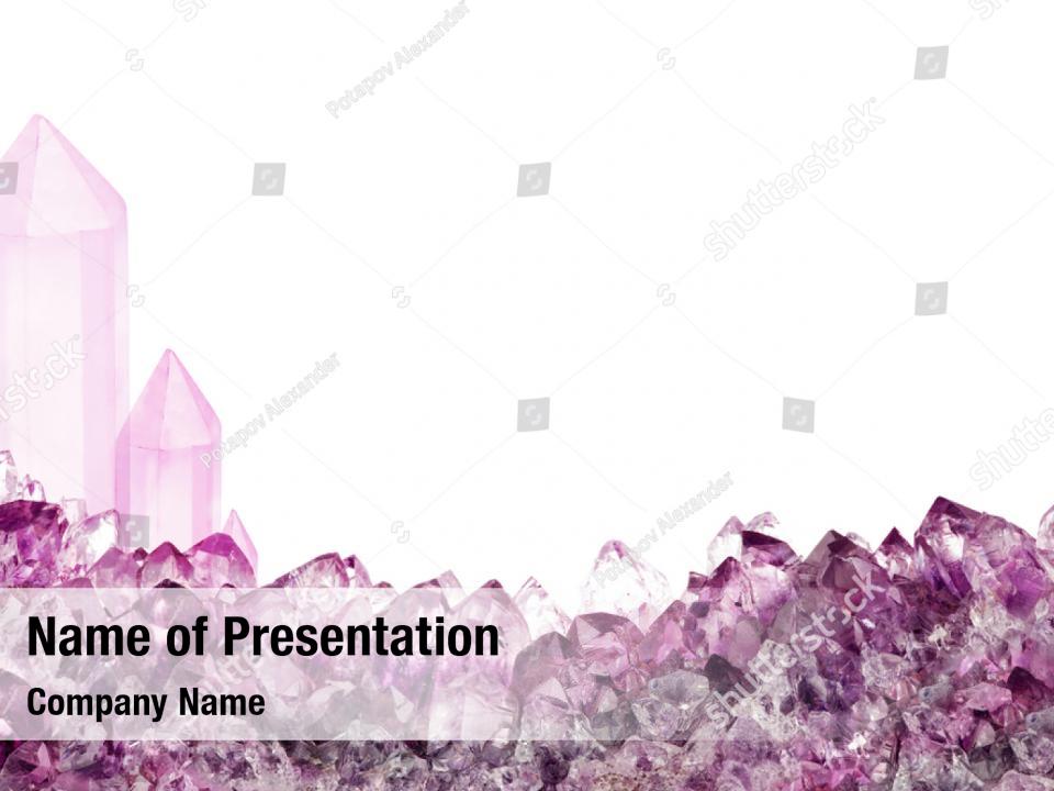 Amethyst Quartz Crystal PowerPoint Template - Amethyst Quartz Crystal ...