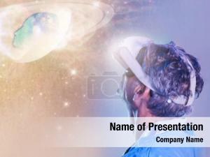 Solar system reality technology virtual PowerPoint Template