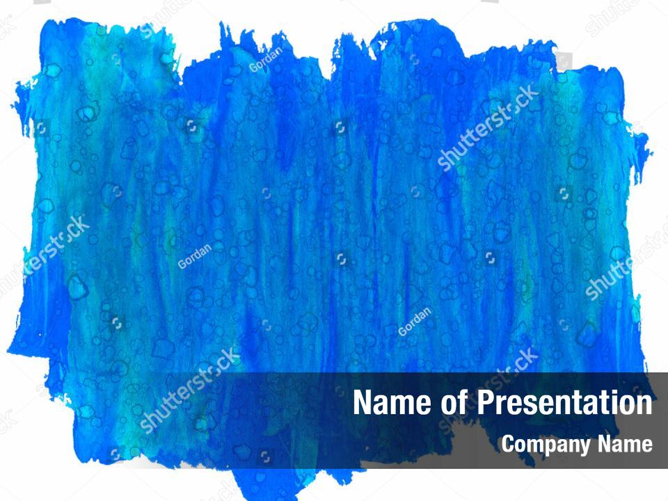 Backdrop stroke watercolor brush PowerPoint Template - Backdrop stroke ...