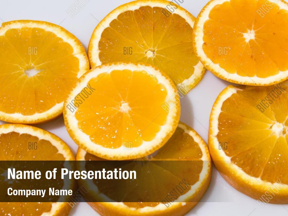 Orange Slices Fruit Powerpoint Template - Orange Slices Fruit 