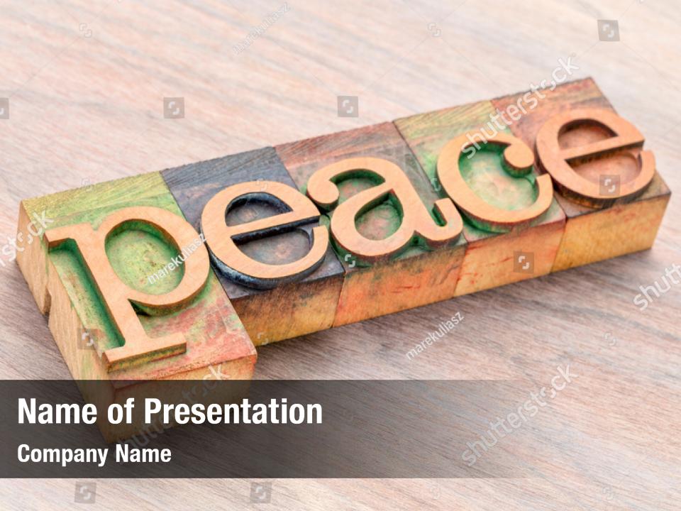 Peace word PowerPoint Template - Peace word PowerPoint Background