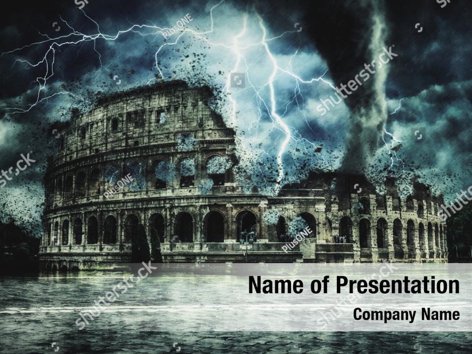 Ruins Of Ancient Roman PowerPoint Template - Ruins Of Ancient Roman ...