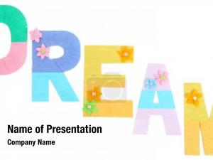 Created word dream brightly colored