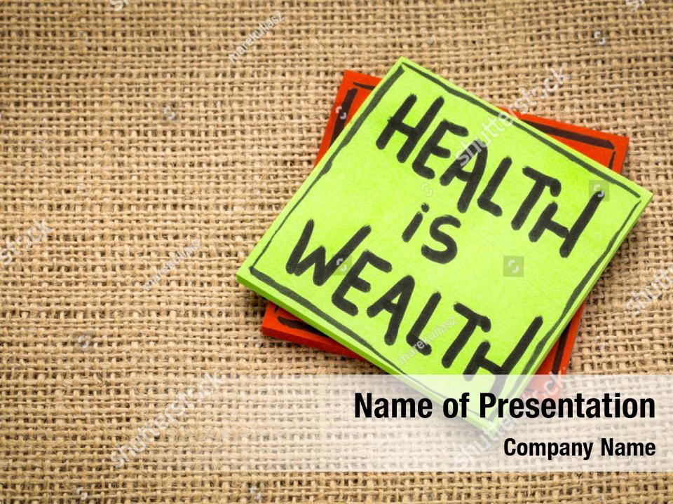health is wealth powerpoint presentation