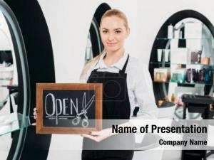 Open woman owner sign 