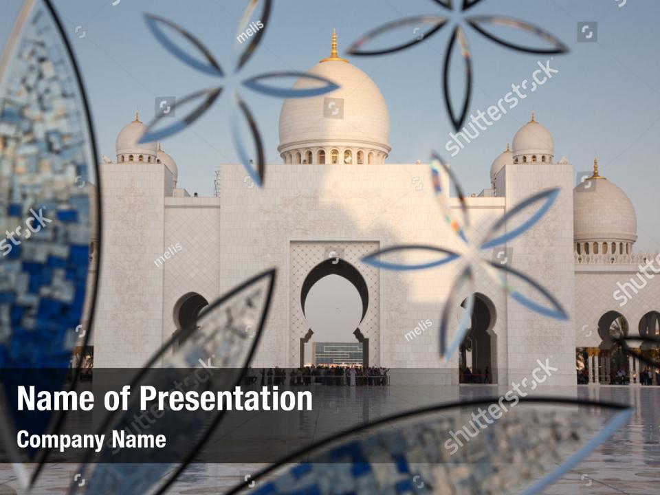 Islamic Mosque Sunset Powerpoint Templates