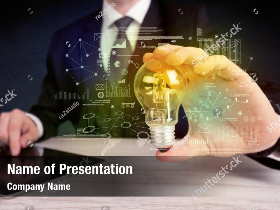 Person serious business has complex PowerPoint Template Person