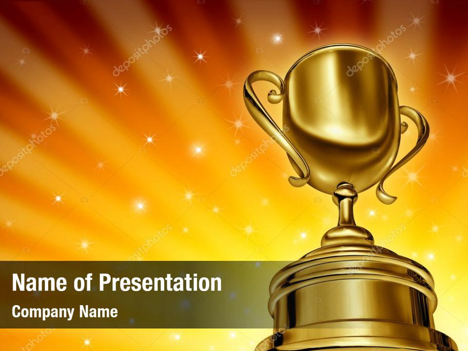 Championship champion golden trophy PowerPoint - Championship champion golden trophy PowerPoint Background