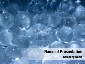 Gel macro blue spheres  PowerPoint Template