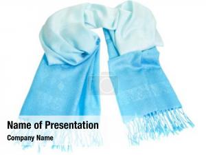 White cashmere scarf   PowerPoint Template