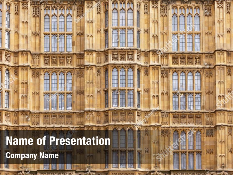 Palace of westminster gothic PowerPoint Template Palace of