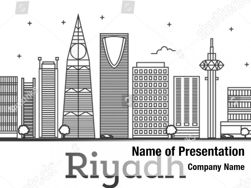 Outline riyadh powerpoint background PowerPoint Template - Outline ...