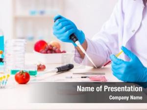 Nutrition young male expert testing PowerPoint Template