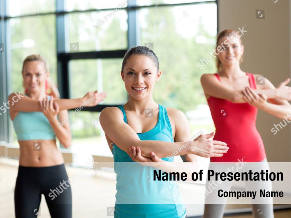 Exercising aerobics PowerPoint Template - Exercising aerobics ...