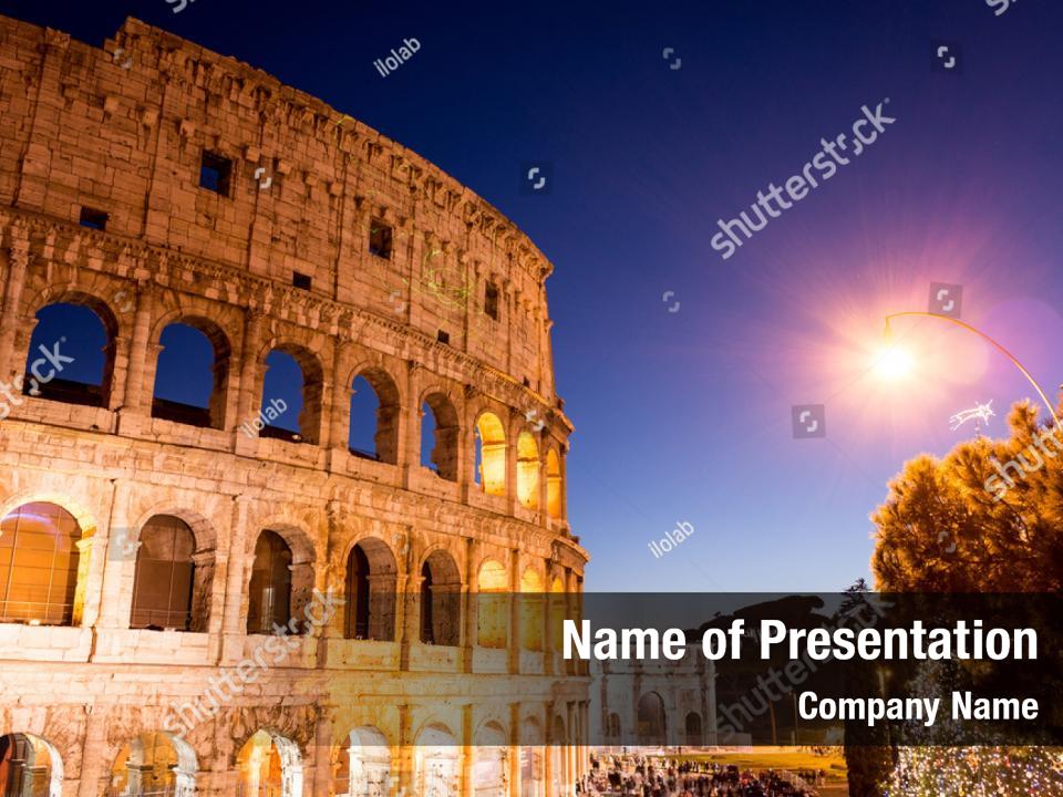 Amphitheatre Rome PowerPoint Template - Amphitheatre Rome PowerPoint ...