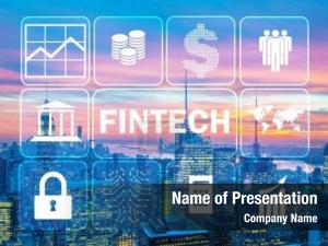 Technology fintech financial concept 